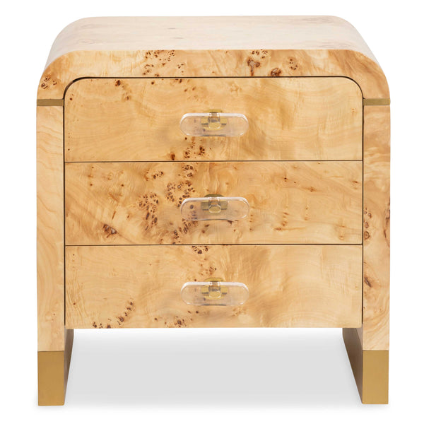 Mykonos Side Table in Burl Wood - ModShop