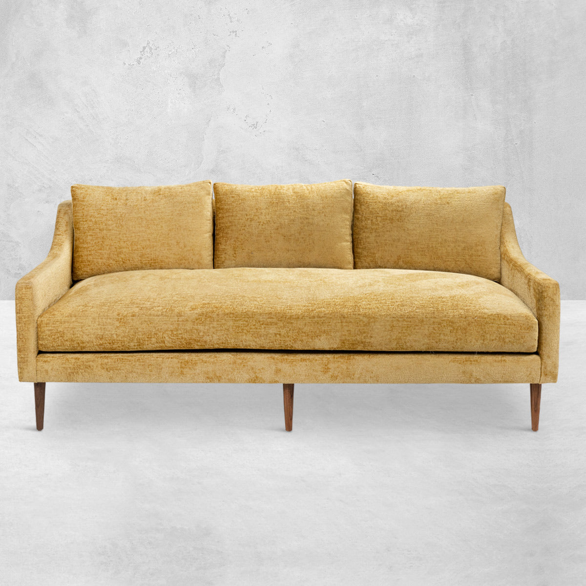 Naples Sofa in Chartreuse Hammered Velour