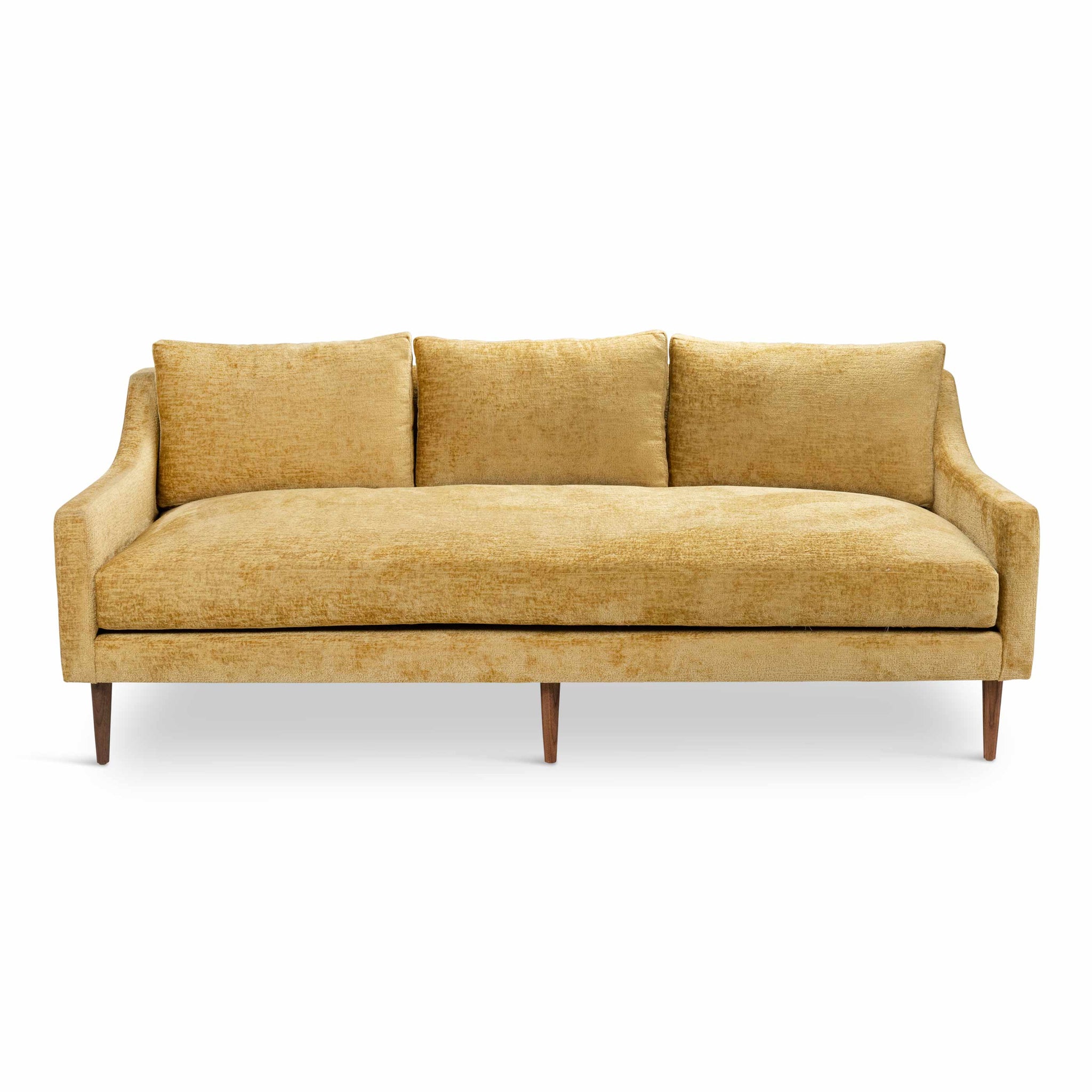 Naples Sofa in Chartreuse Hammered Velour