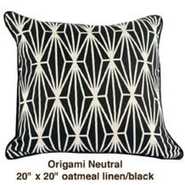 Origami Neutral Oatmeal Linen / Black - ModShop1.com