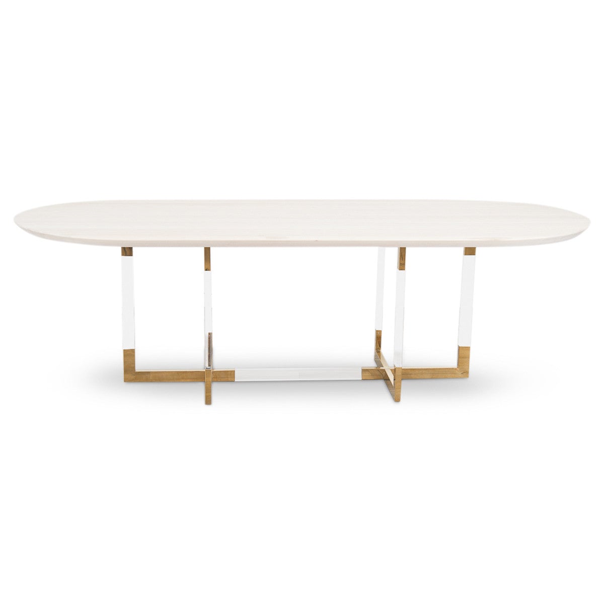 Trousdale 2 Oval Dining Table in Bleached Solid Hickory - ModShop1.com