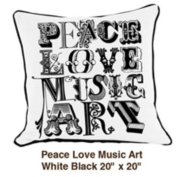 Peace Love Music Art White / Black - ModShop1.com
