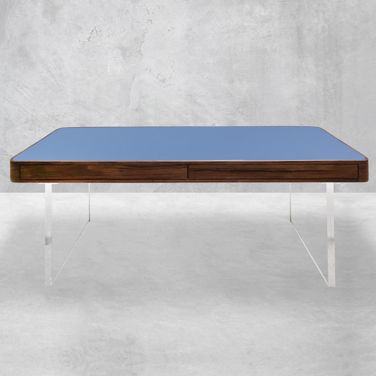 https://modshop1.com/cdn/shop/products/puerto-vallarta-walnut-lucite-plinth-legs-desk-blue-glass-inlay-top-front-lifetyle_1600x.jpg?v=1629390940