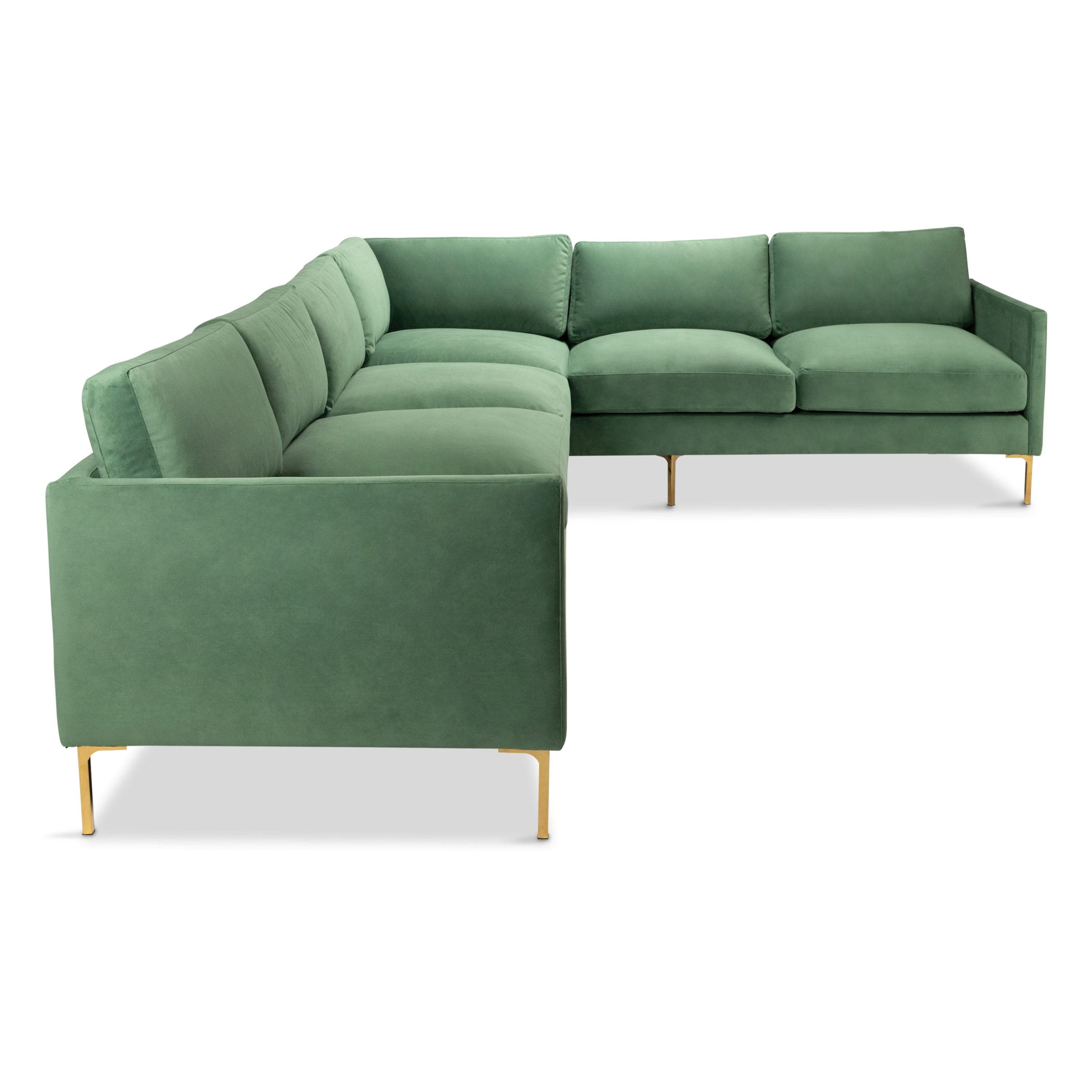 St Lucia Sectional in Bella Emerald Velvet - ModShop