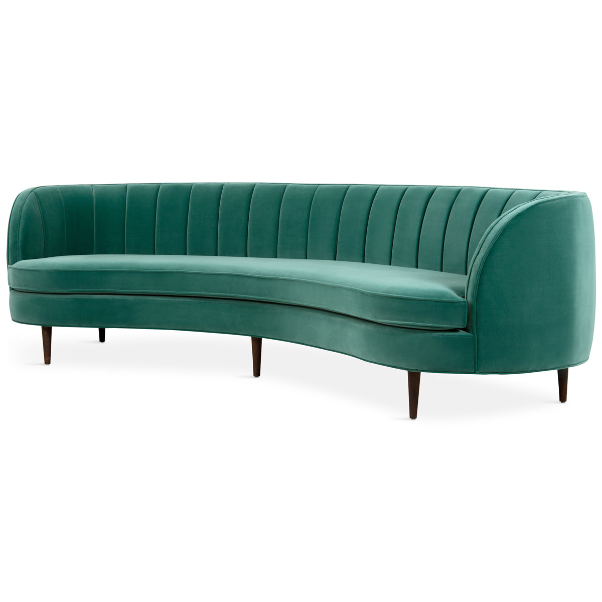 St. Tropez 2 Curved Sofa with Channel Tufting - ModShop1.com