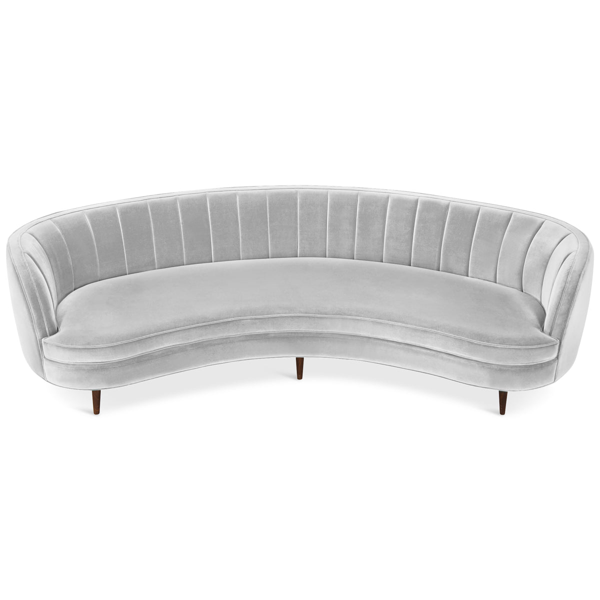 St. Tropez 2 Curved Sofa with Channel Tufting - ModShop1.com
