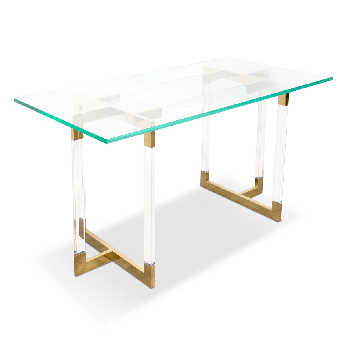 Trousdale 2 Desk with Glass Top - ModShop1.com