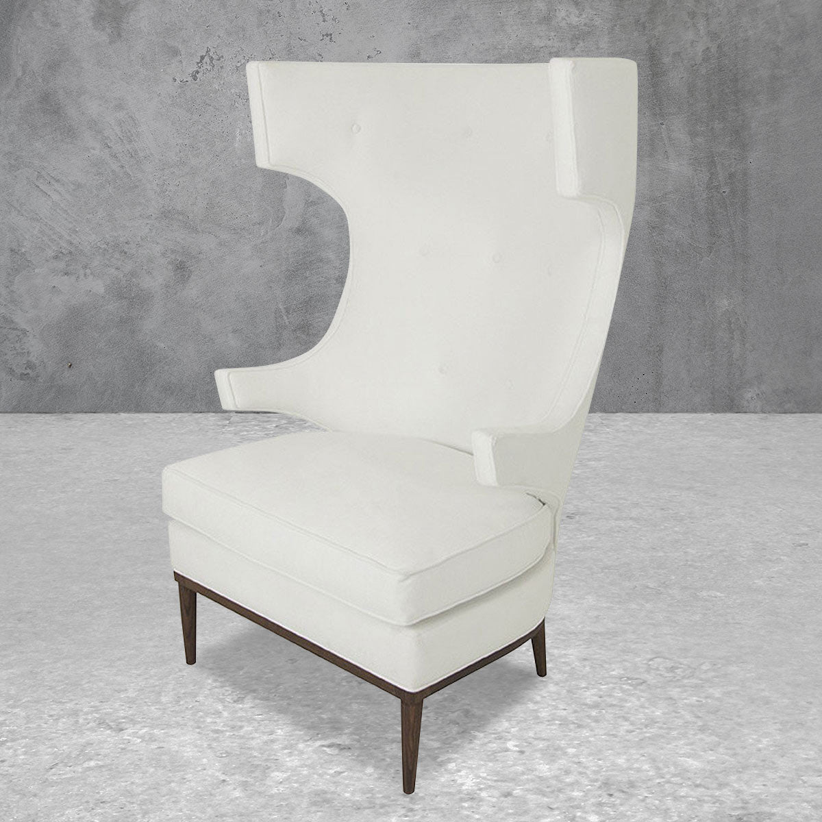 Trousdale Wing Chair in Bella White