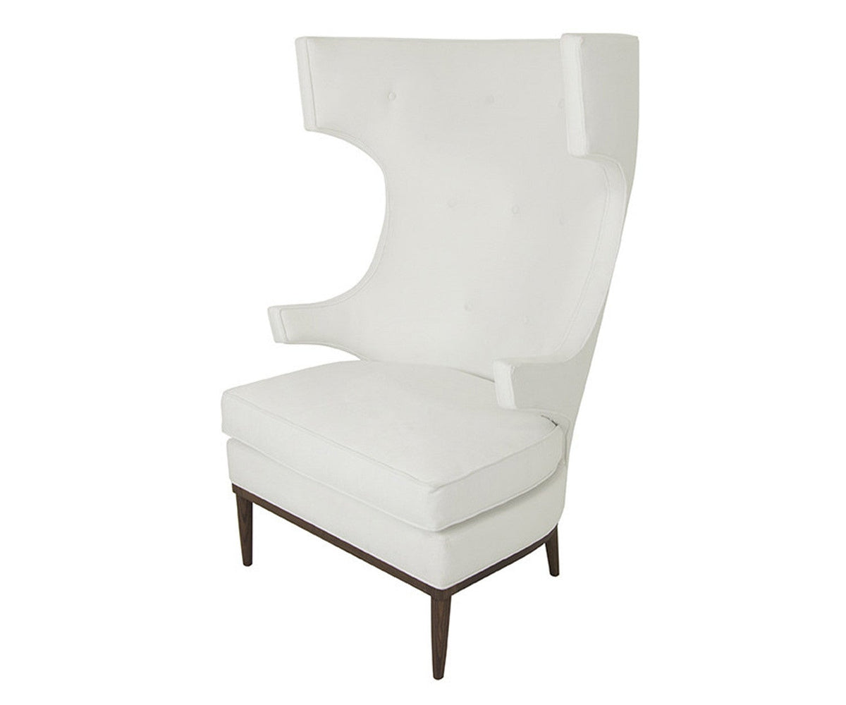 Trousdale Wing Chair in Bella White - ModShop1.com