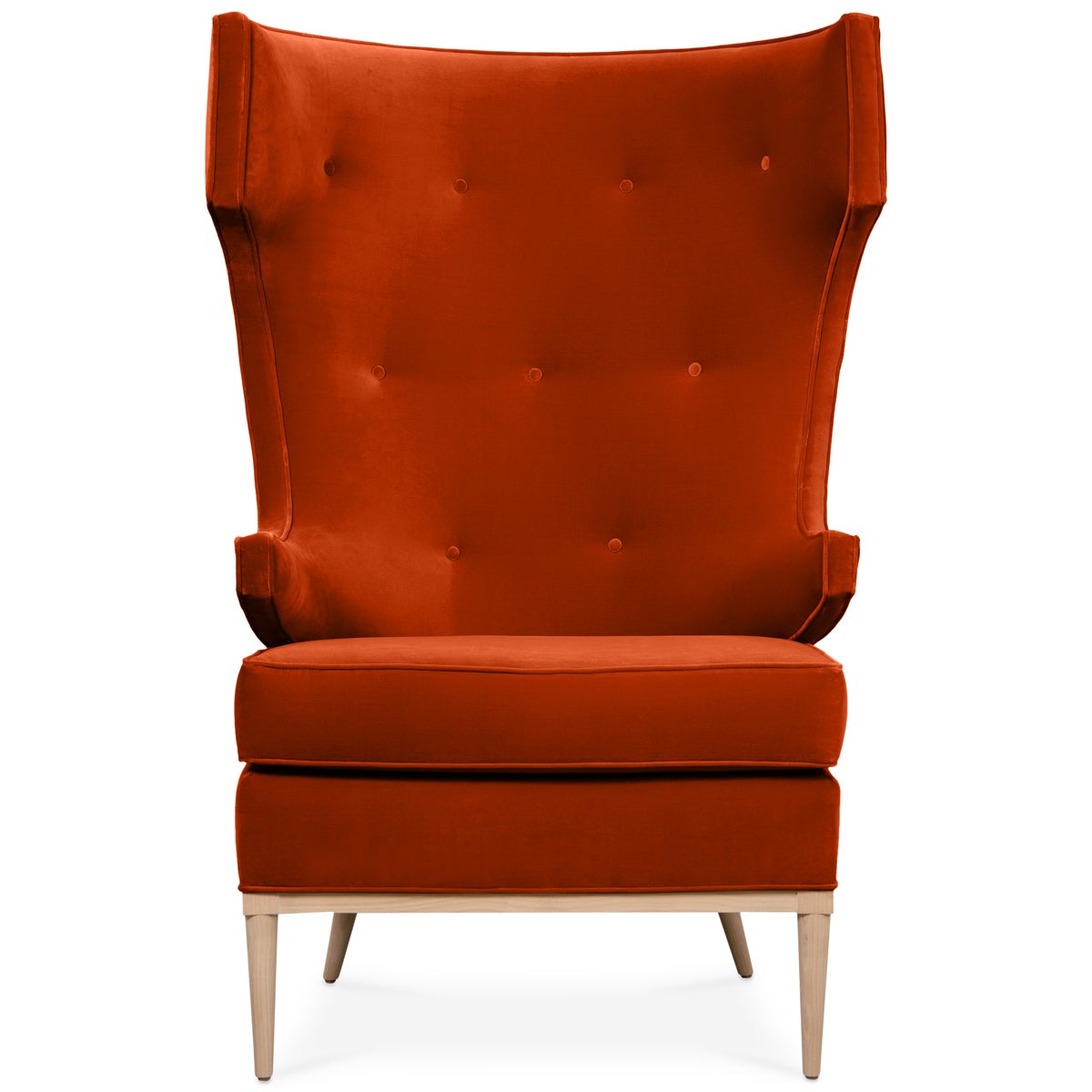 Trousdale Wing Chair in Mustard Velvet - ModShop1.com