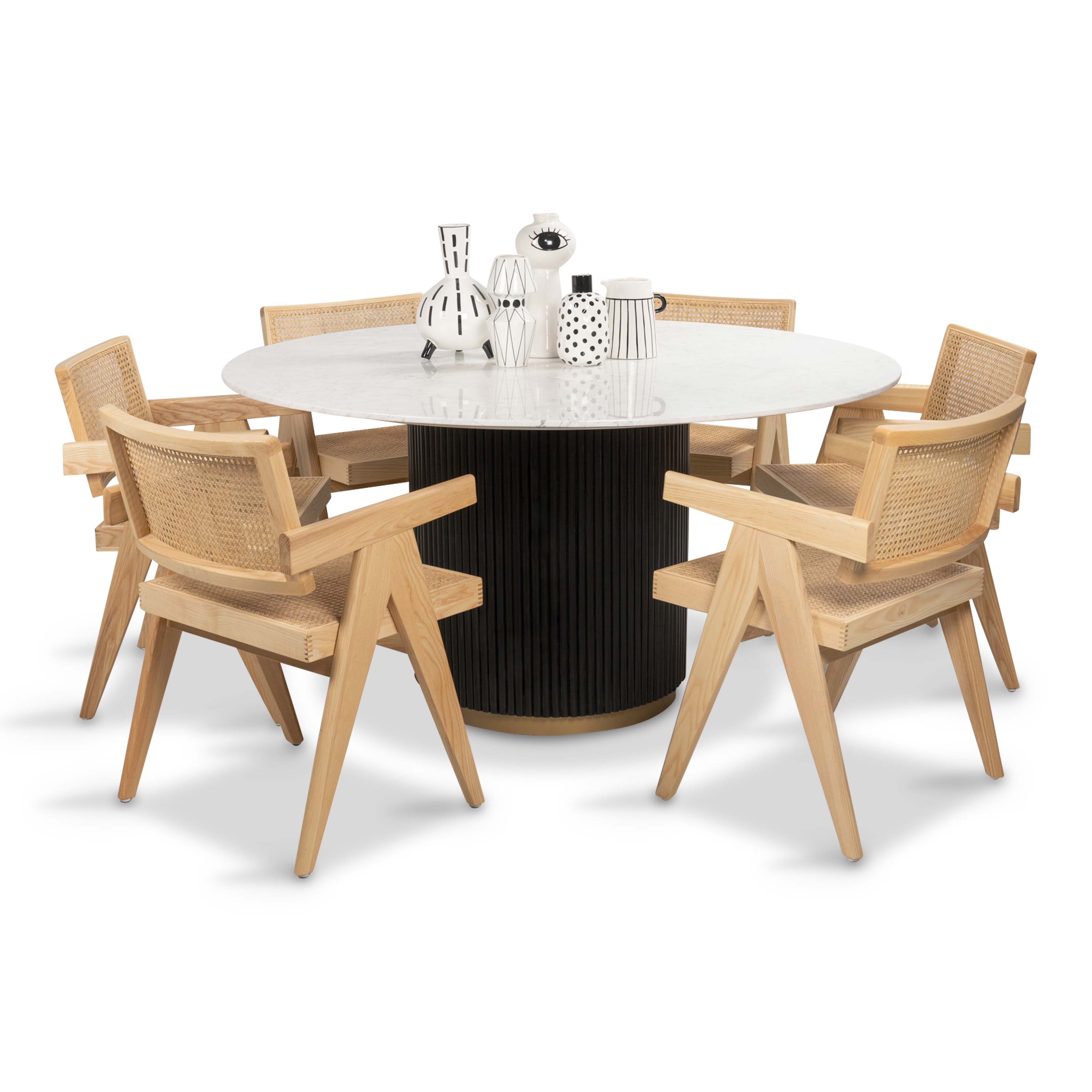 Ubud Marble Top Dining Table - Round - ModShop