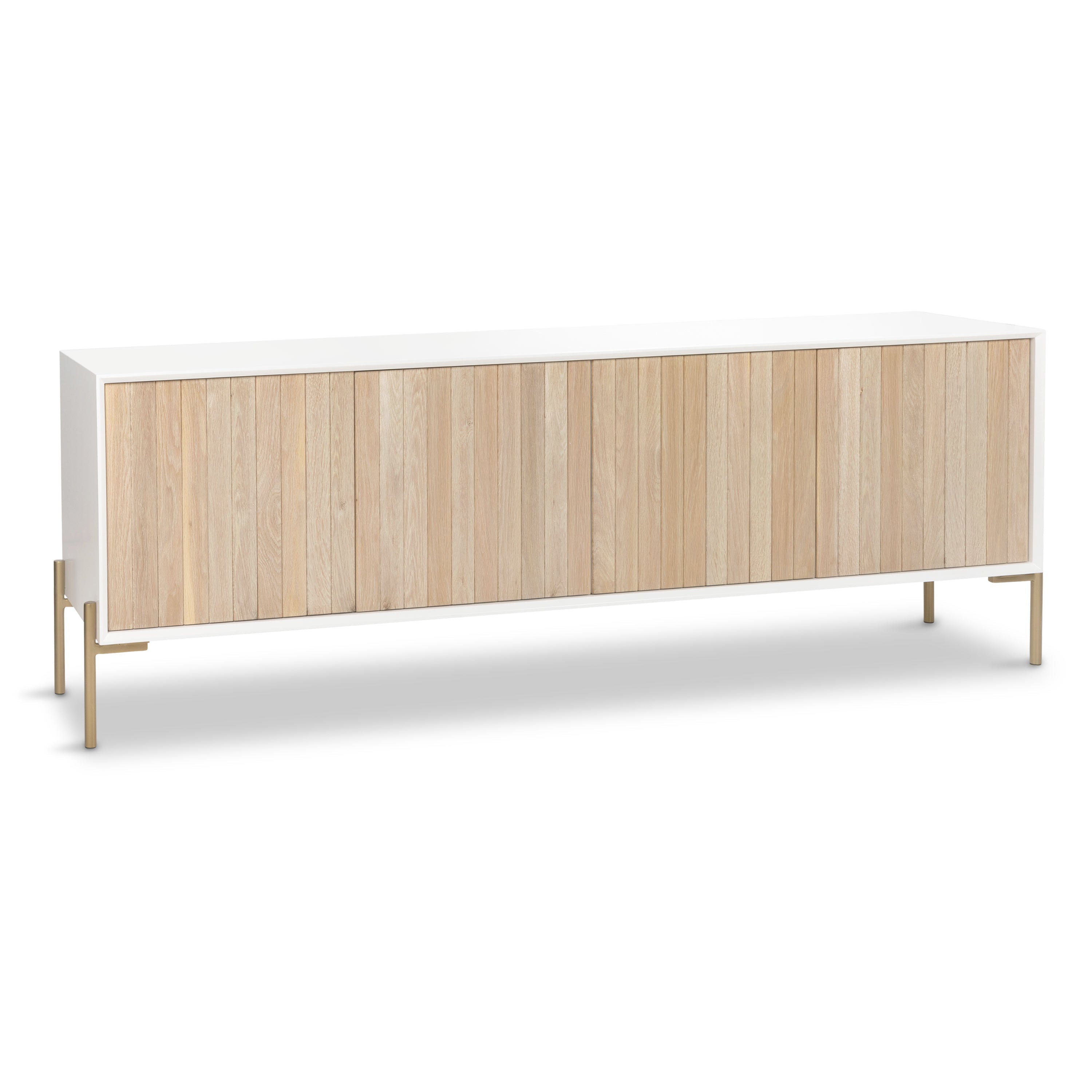 Acapulco Four-Door Credenza - in White Oak - ModShop