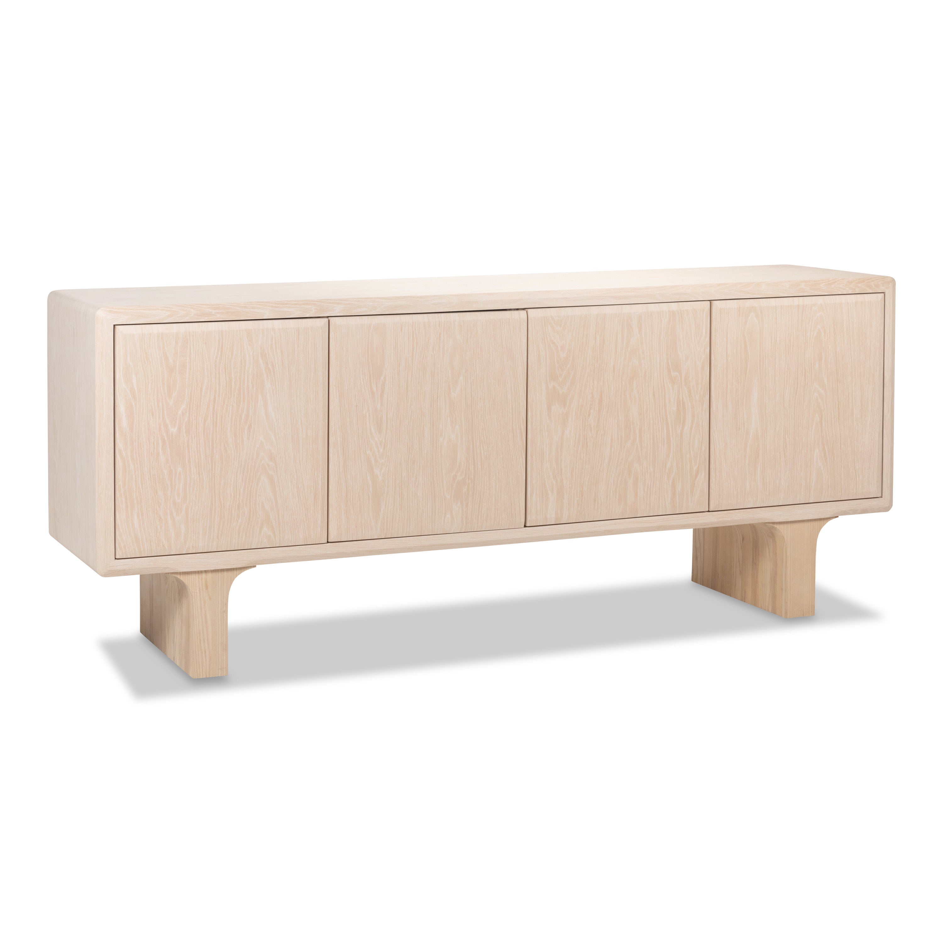 Lombok White Oak Credenza Modern Credenzas